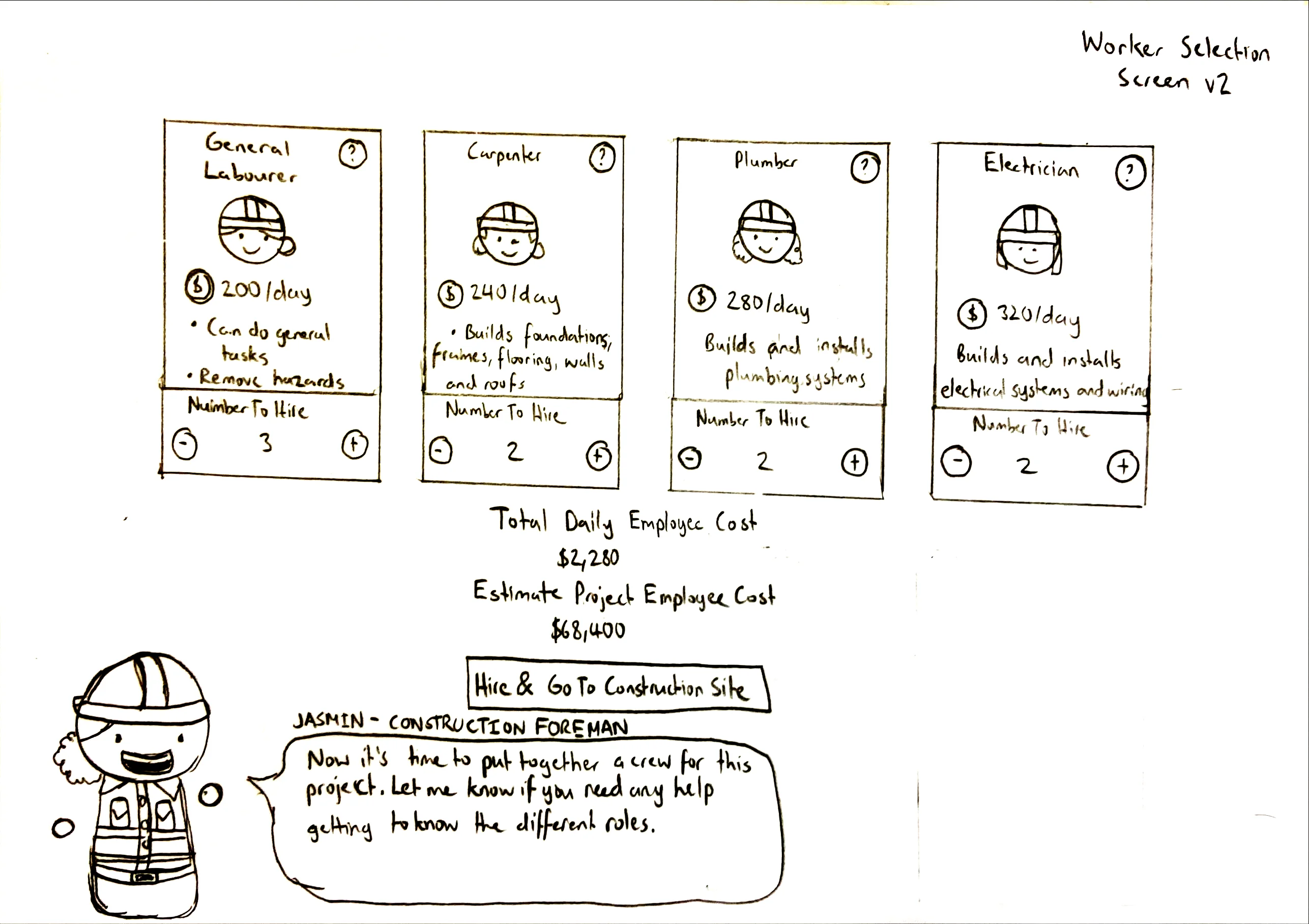 Worker Selection Sheet