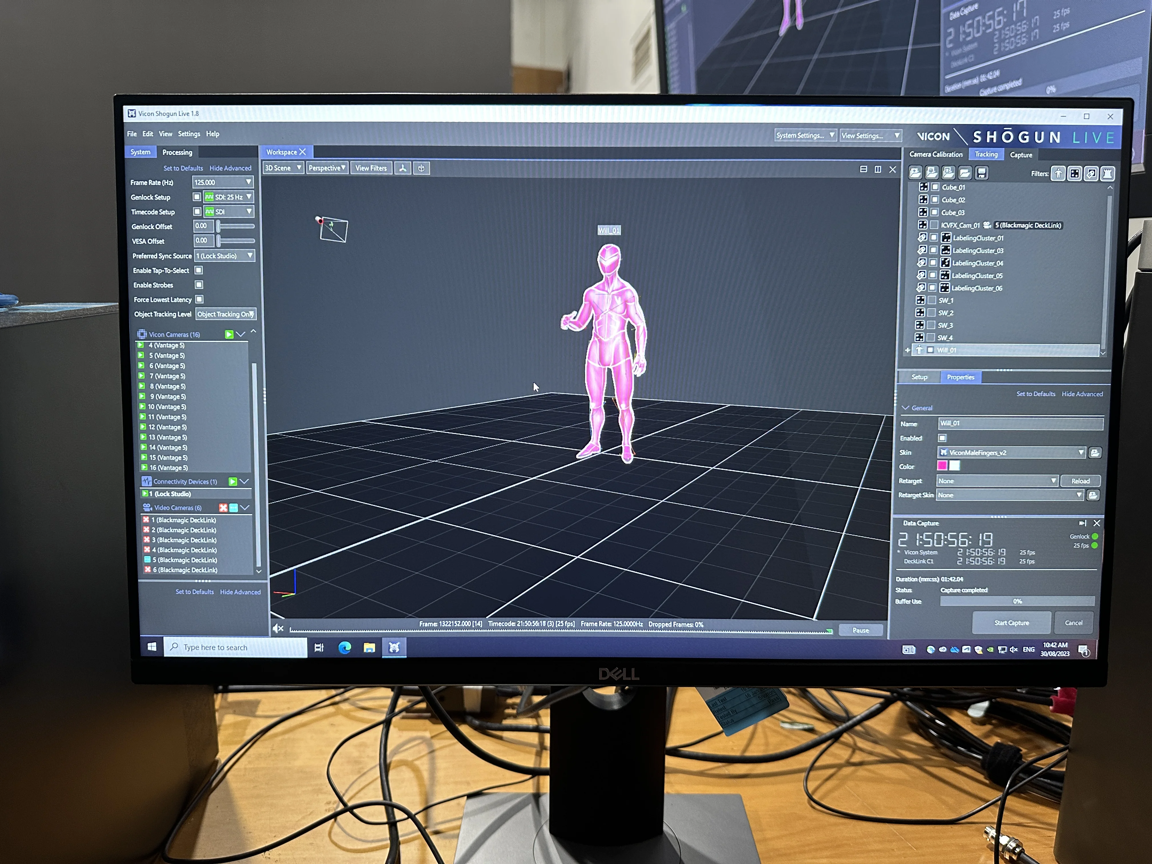Motion capture session