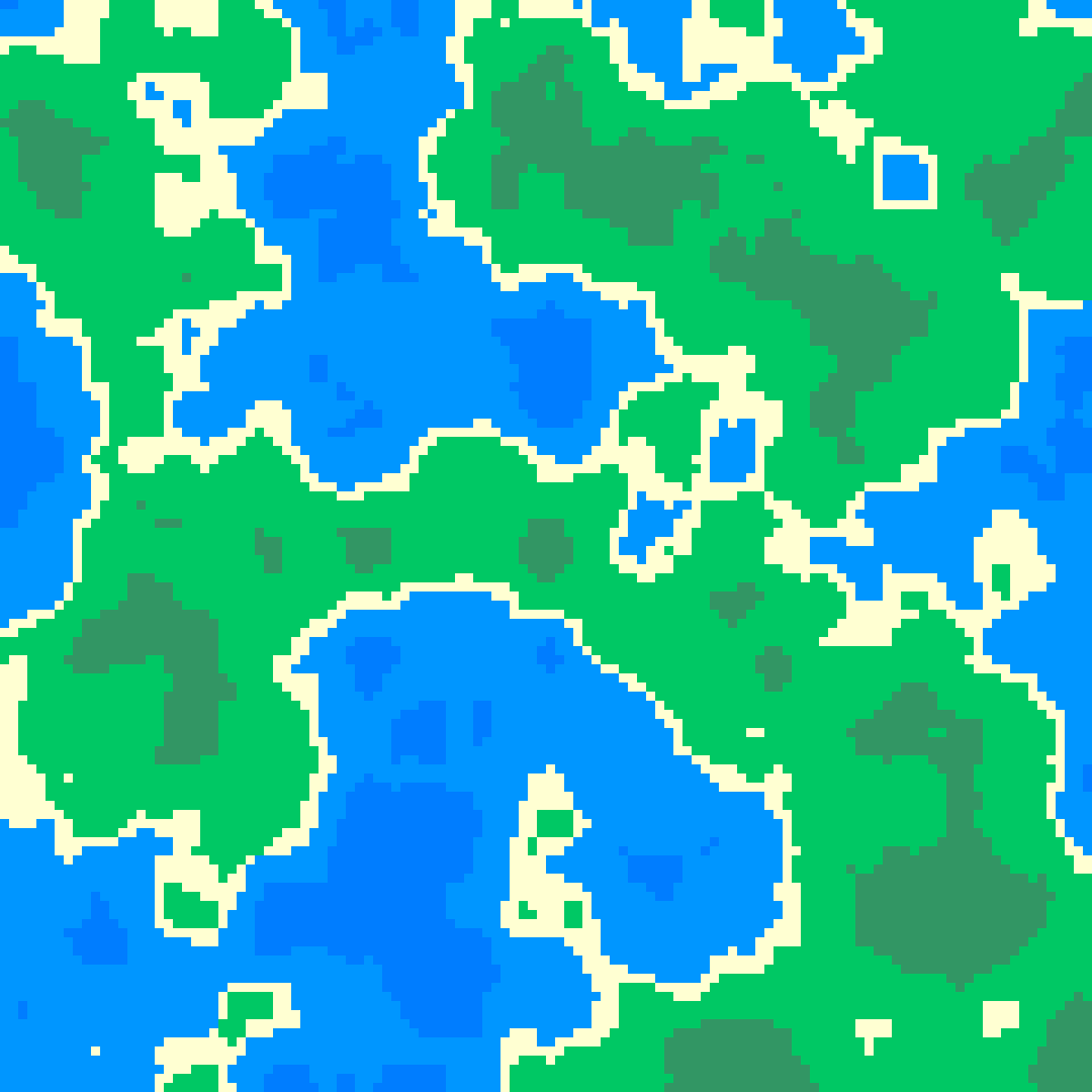 Simplified biome colouring approach