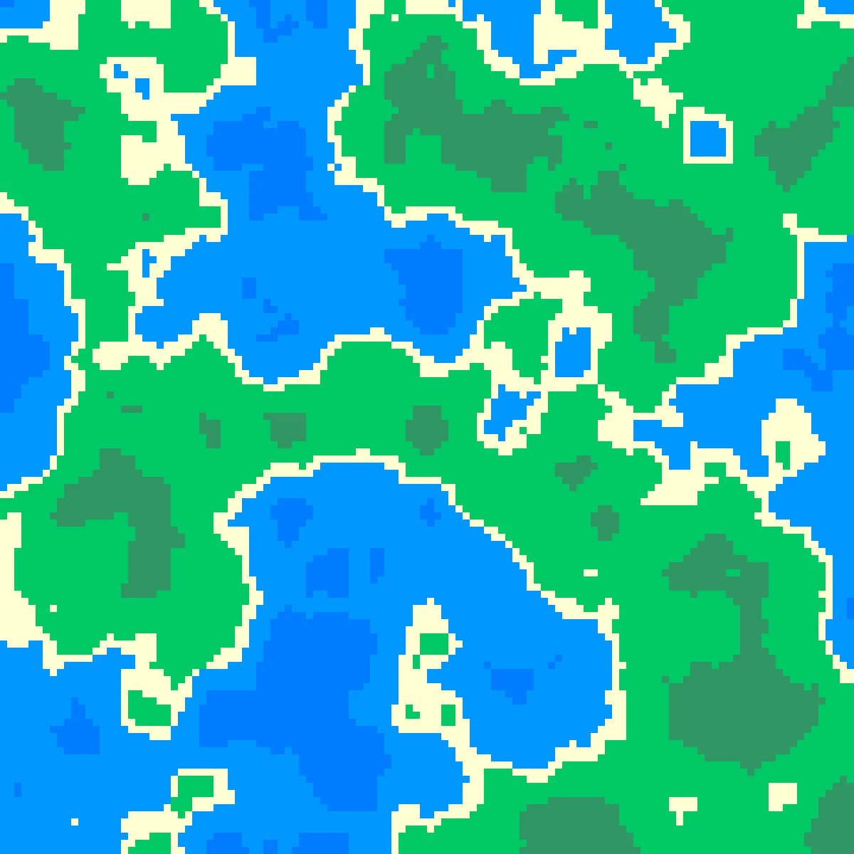 Simplified biome colouring approach